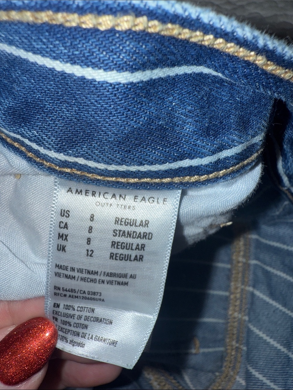 American Eagle Outfitters Womens Pinstripe Jeans - Picture 2 of 5